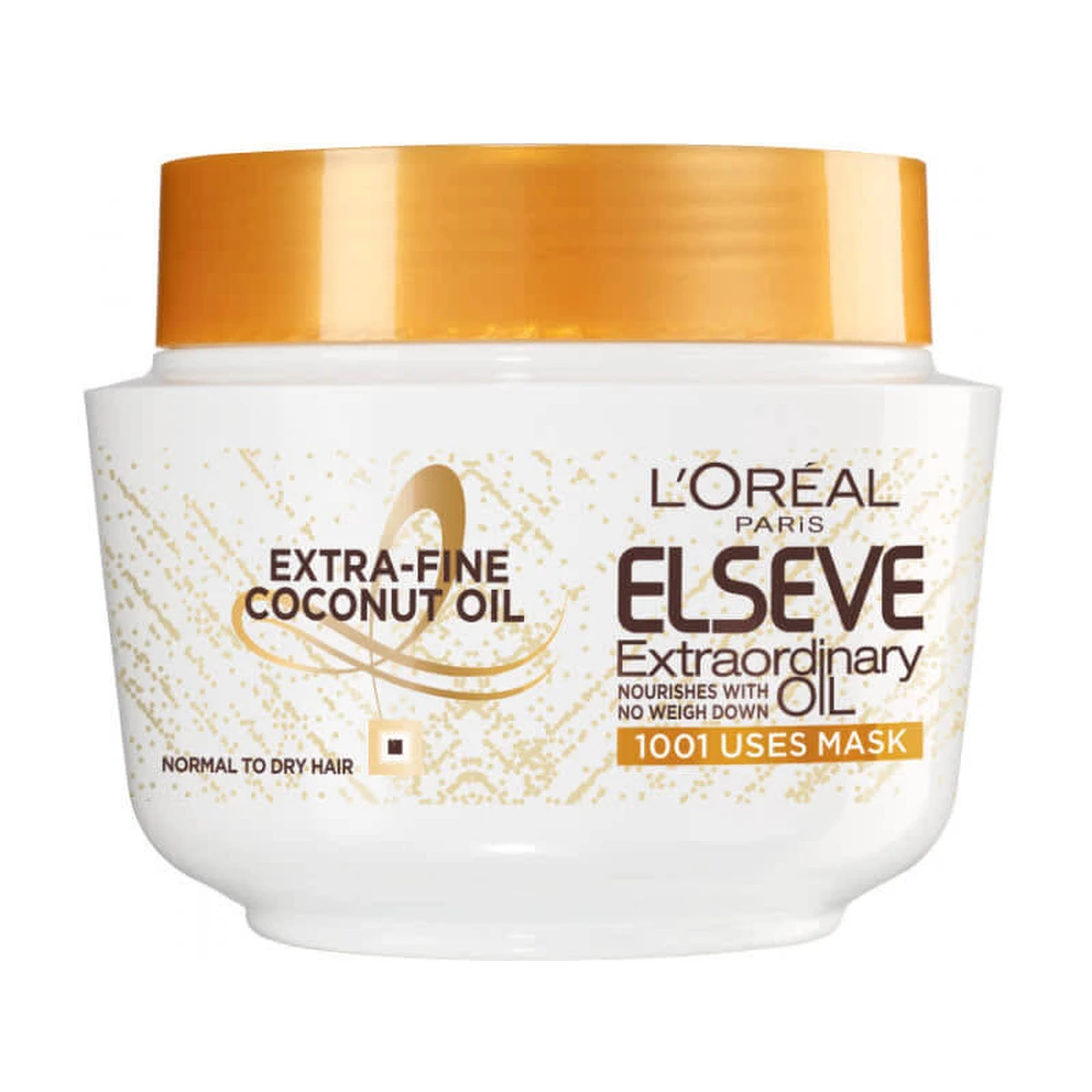 Маска L'Oreal Paris Elseve Розкіш кокосової олії, для нормального та сухого волосся, 300 мл: ціни та характеристики