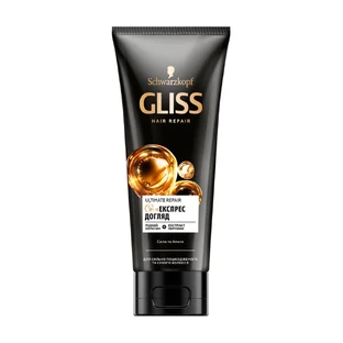 Маска для волосся Gliss Ultimate Repair Експрес догляд 1 хвилина, для сильно пошкодженого та сухого волосся, 200 мл