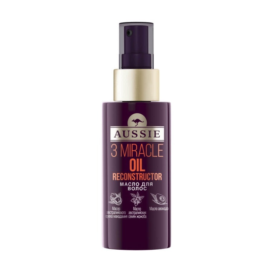 Олія для волосся Aussie 3 Miracle Oil Reconstructor 100 мл: ціни та характеристики