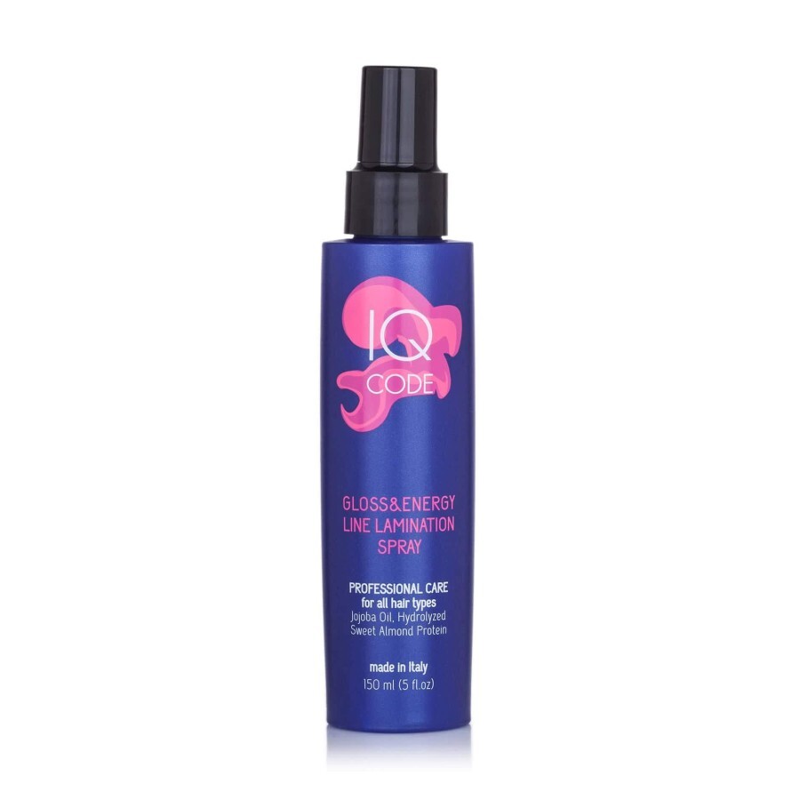 Спрей для волос IQ code Gloss & Energy Line Lamination Spray блеск и сила, ламинирующий, 150 мл: цены и характеристики