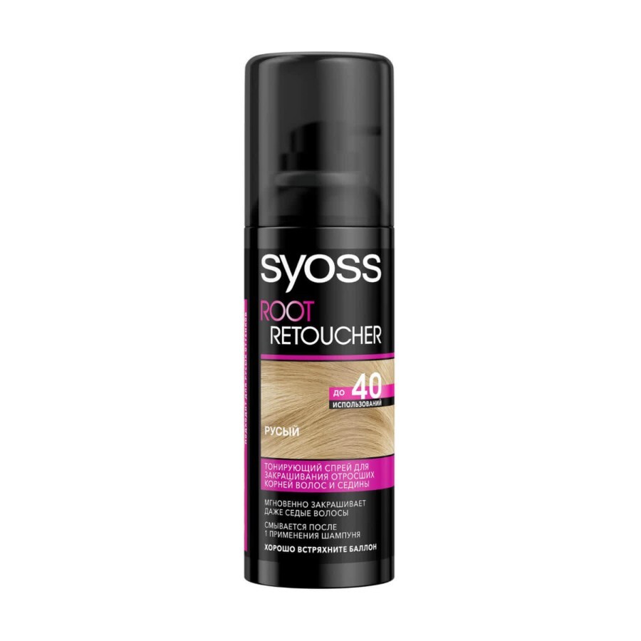 Тонувальний спрей Syoss Root Retoucher для маскування відрослих коренів волосся і сивини Русявий 120 мл: ціни та характеристики