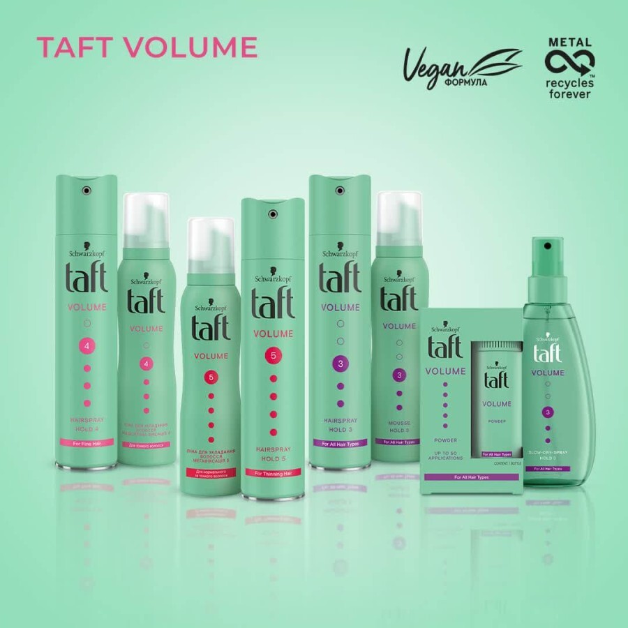 Спрей-жидкость для укладки волос Taft Объем Фиксация 3, 150 мл: цены и характеристики