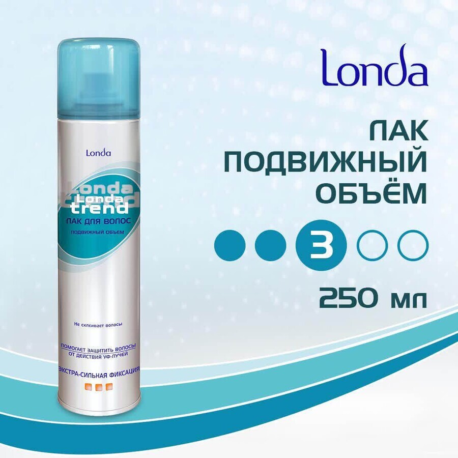 Лак для волос LondaTrend экстрасильной фиксации Подвижной объем, 250 мл: цены и характеристики