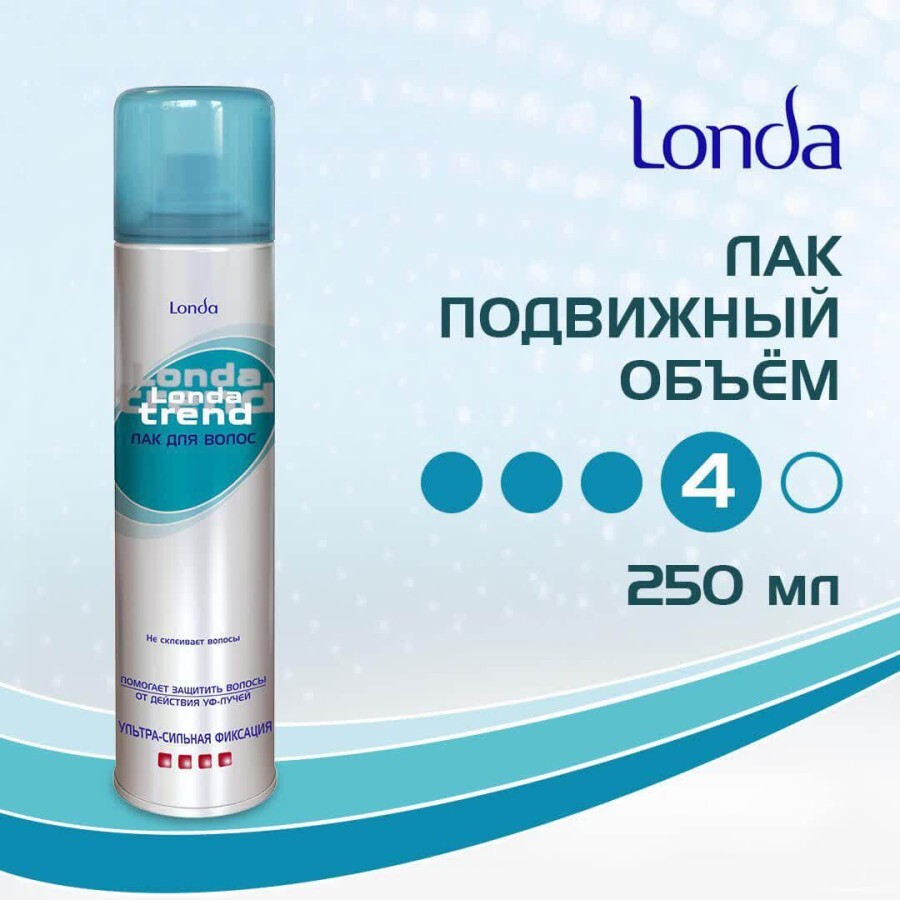 Лак для волос LondaTrend ультрасильной фиксации, 250 мл: цены и характеристики