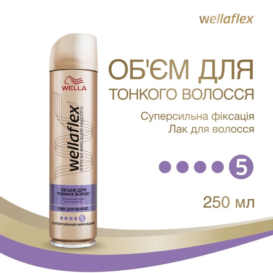 Лак для волосся Wellaflex Об`єм та вiдновлення супер сильної фіксації 250 мл: ціни та характеристики