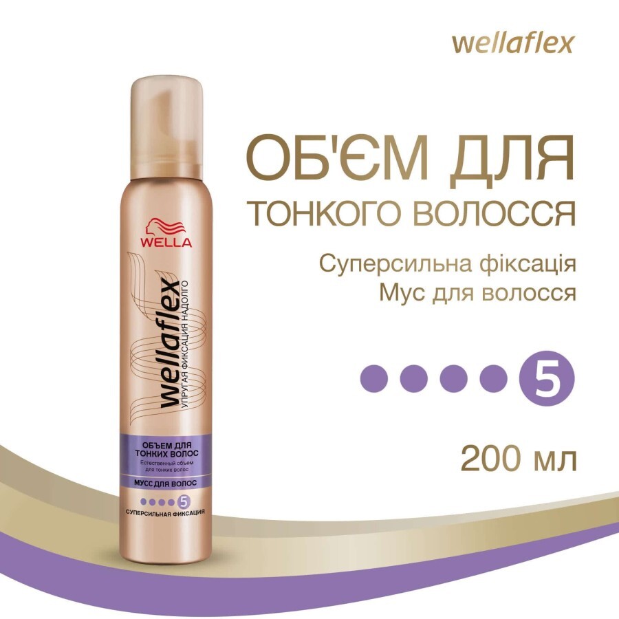 Пена для волос WellaFlex Суперсильная фиксация Объем 200 мл: цены и характеристики
