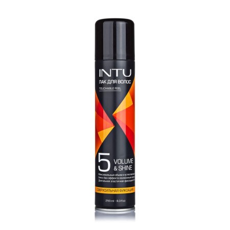 Лак для волосся INTU Volume & Shine сильноi фиксацii, 250 мл