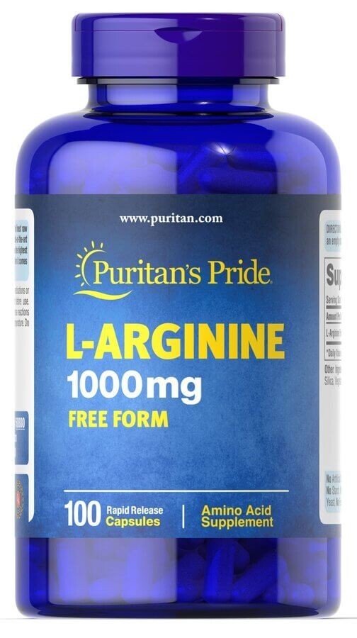 L-аргинин Puritan's Pride 500 мг капсулы №100: цены и характеристики