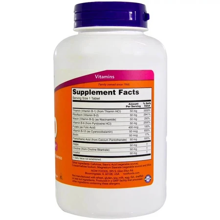 B-Комплекс 50 Now Foods таблетки №250: ціни та характеристики