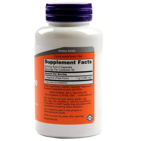 L-Аргинин Now Foods 500 мг капсулы №100: цены и характеристики