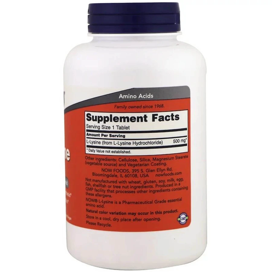 L-Лізин Now Foods L-Lysine 500 мг таблетки №250: ціни та характеристики