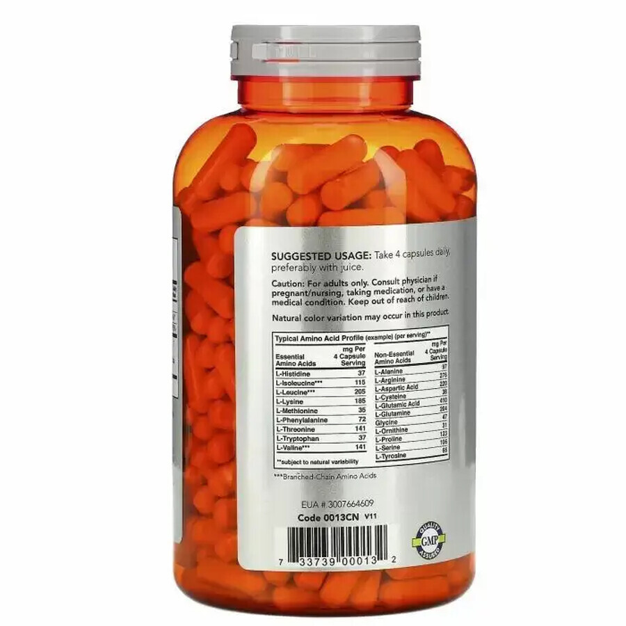 Комплекс амінокислот Now Foods Sports вегетаріанські капсули №360: ціни та характеристики