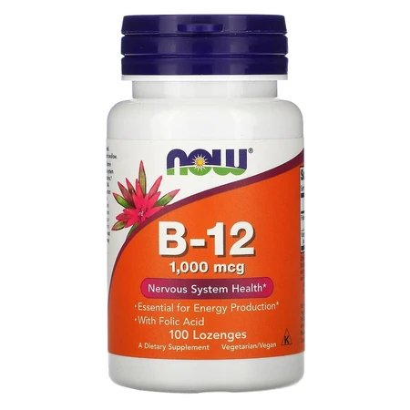 Вітамін B-12 Now Foods 1000 мкг льодяники №100: ціни та характеристики