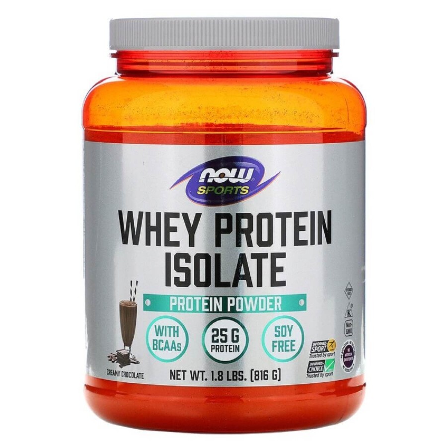 Ізолят сироваткового протеїну Now Foods Whey Protein Isolate Смак вершкового шоколаду порошок 816 г: ціни та характеристики