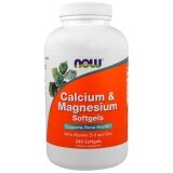 Кальций и магний + Витамин D Now Foods желатиновые капсулы №240