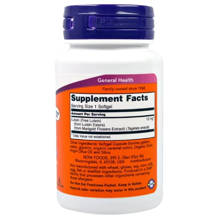 Лютеїн Now Foods 10 мг желатинові капсули №120: ціни та характеристики