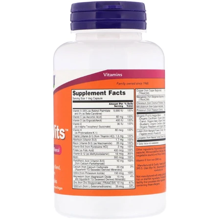Мультивитамины Now Foods Daily Vits капсулы №120: цены и характеристики