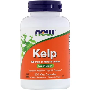 Натуральный Йод (Ламинария) NOW Kelp 325 мкг капсулы №250