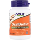 Пробиотик NOW OralBiotic для здорового микрофлоры ротовой полости, порожнины, ледяные флаконы, флакон 60 шт.