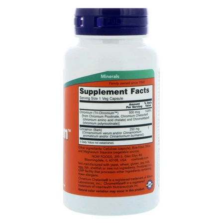 Хром Now Foods Tri-Chromium 500 мкг вегетаріанські капсули №180: ціни та характеристики