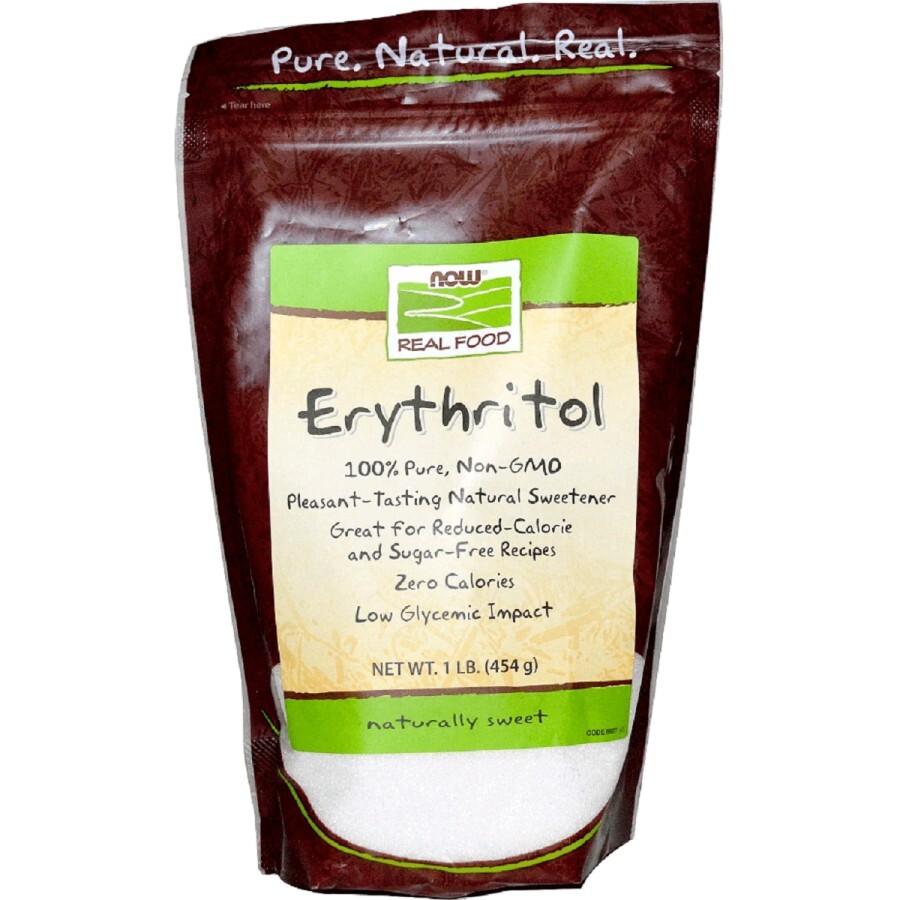 Ерітрітол Now Foods Real Food Натуральний солодкий смак 454 г: ціни та характеристики