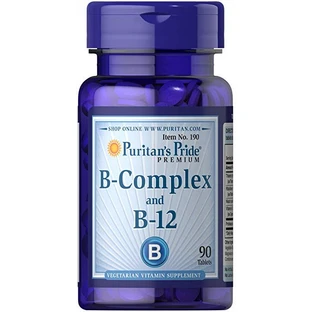Вітаміни групи В Vitamin B-Complex and Vitamin B-12 Puritan's Pride таблетки №90
