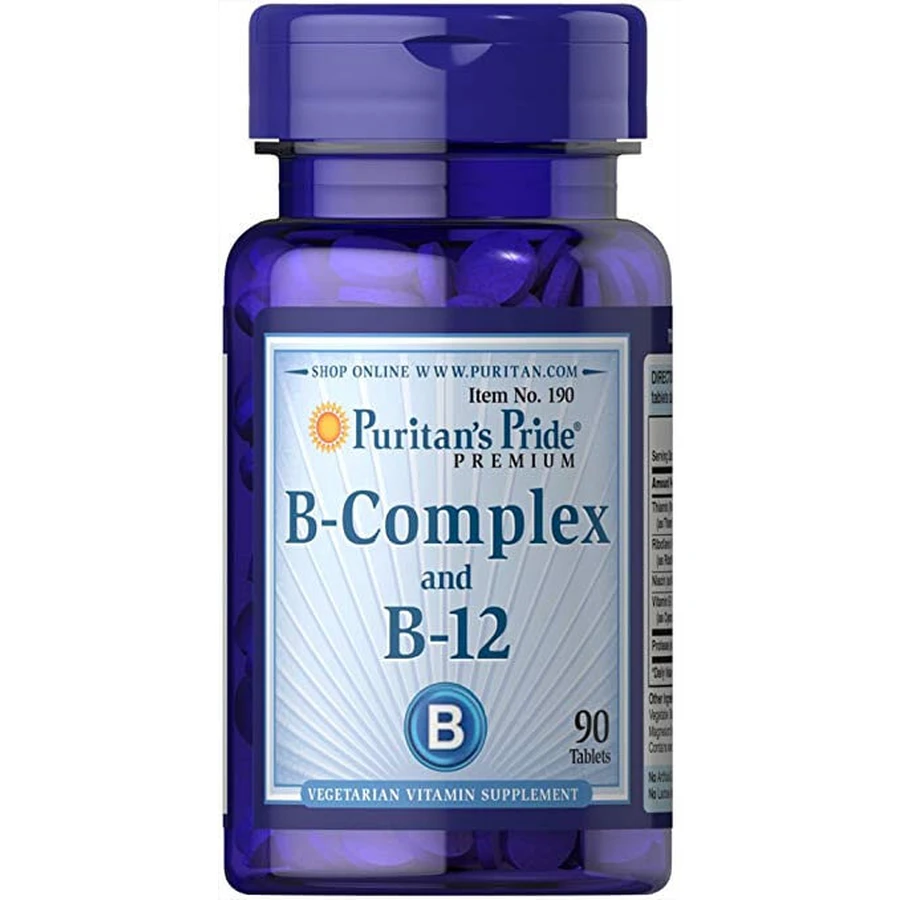 Вітаміни групи В Vitamin B-Complex and Vitamin B-12 Puritan's Pride таблетки №90: ціни та характеристики