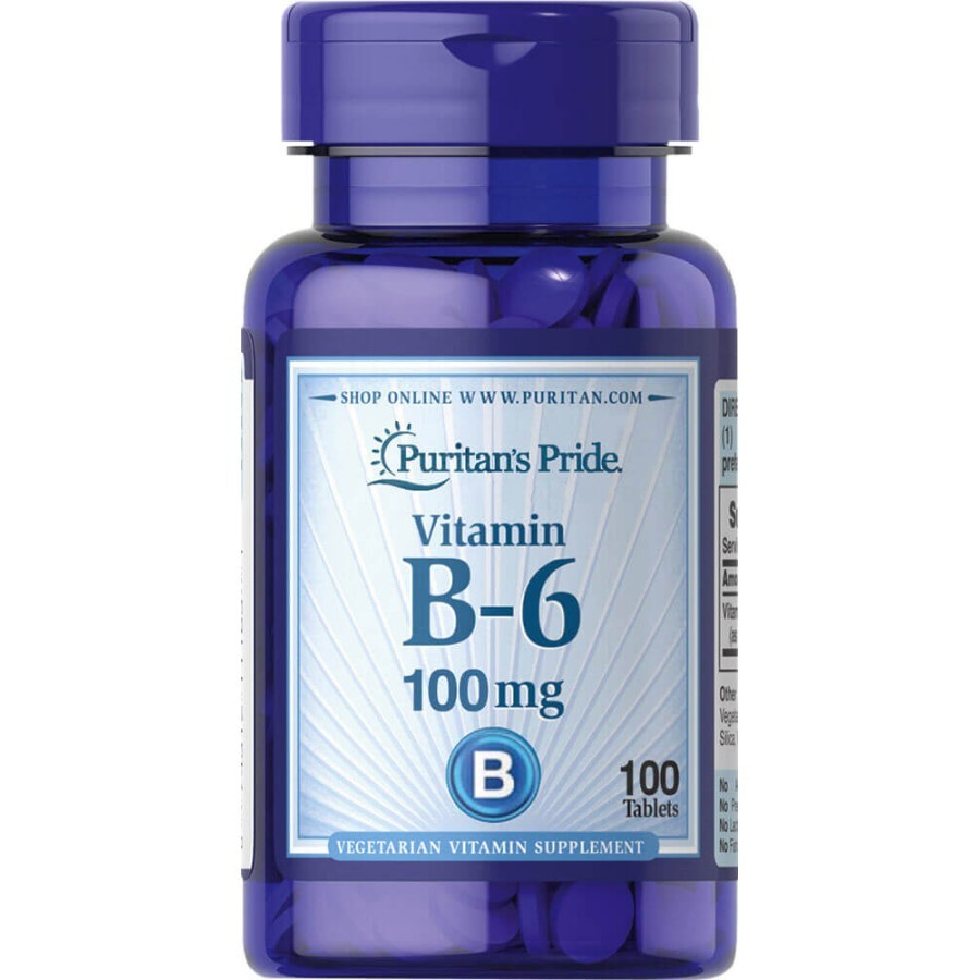 Витамин В6 Pyridoxine Hydrochloride Puritan's Pride 100 мг таблетки №100: цены и характеристики