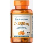 Вітамін С з біофлавоноїдами Puritan's Pride Шипшина 1000 мг каплети з покриттям №100: ціни та характеристики