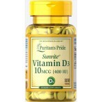 Вітамін Д3 Puritan's Pride 400 МО таблетки №100: ціни та характеристики