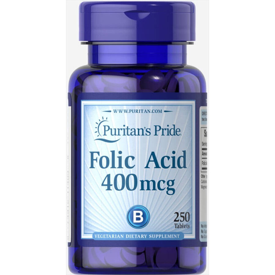 Фолиевая кислота Puritan's Pride 400 мкг таблетки №250: цены и характеристики