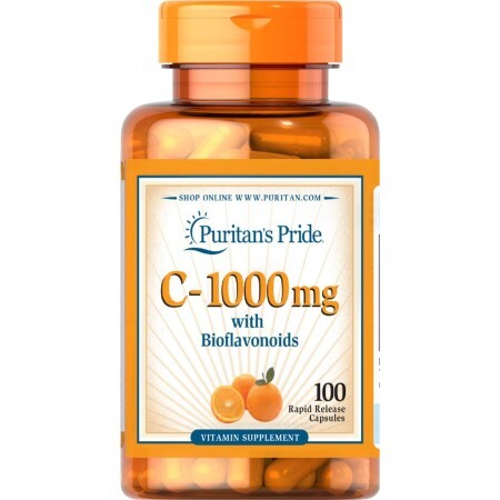 Вітамін С з біофлавоноїдами Puritan's Pride 1000 мг капсули №100