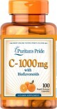 Витамин С с биофлавоноидами Puritan&#39;s Pride 1000 мг капсулы №100