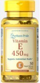 Витамин Е Puritan&#39;s Pride 450 мг гелевые капсулы №50