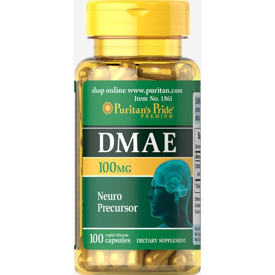 Диметиламіноетанол DMAE Puritan's Pride 100 мг капсули №100: ціни та характеристики