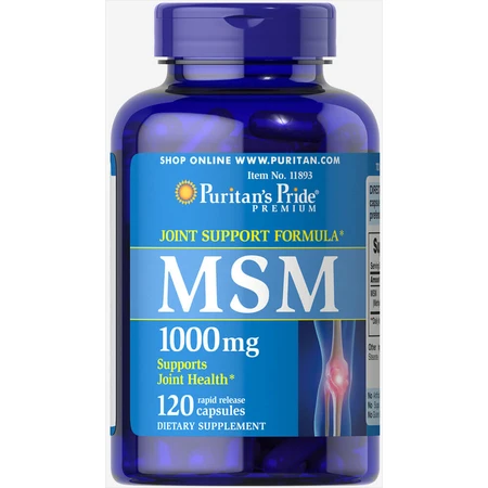 Метилсульфонілметан MSM Puritan's Pride 1000 mg капсули №120: ціни та характеристики