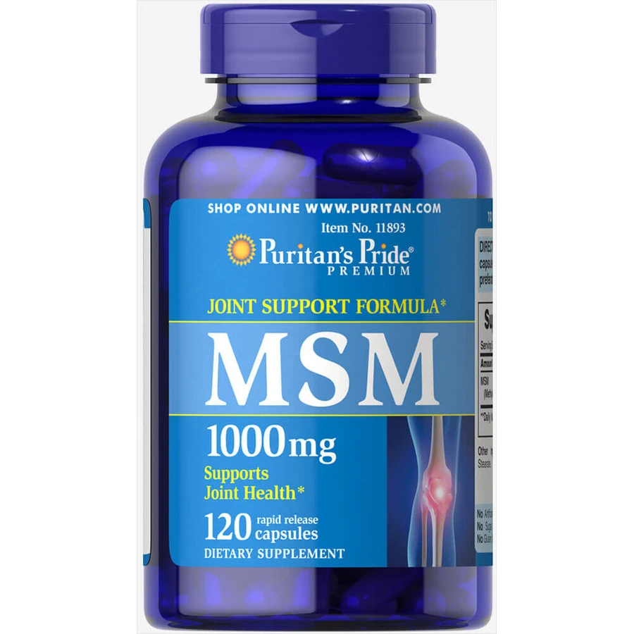 Метилсульфонілметан MSM Puritan's Pride 1000 mg капсули №120: ціни та характеристики