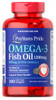 Омега-3 риб&#39;ячий жир Puritan&#39;s Pride 1200 мг 360 мг активного, гелеві капсули №100