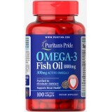 Омега-3 рыбий жир Puritan's Pride 1000 мг, 300 мг Активного гелевые капсулы №100