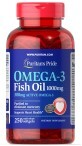 Омега-3 рыбий жир Puritan&#39;s Pride 1000 мг, 300 мг Активного гелевые капсулы №250