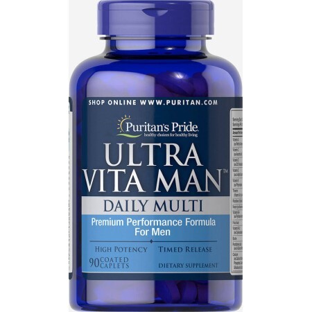 Витамины для мужчин Ultra Vita Man Time Release Puritan's Pride каплеты с покрытием №90