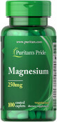 Магній Puritan&#39;s Pride 250 мг каплети №100