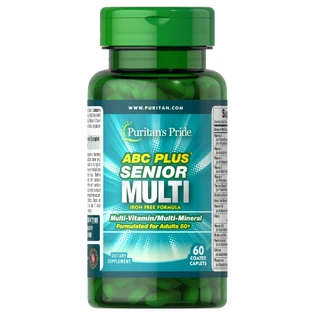 Мультивитамины и минералы 50+ Puritan's Pride ABC Plus Senior Multi без железа каплеты №60