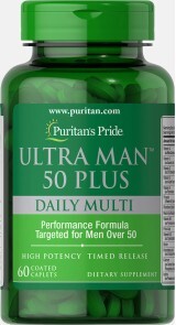 Мультивитамины ультра для мужчин 50+ Puritan&#39;s Pride Ultra Man каплеты с покрытием №60