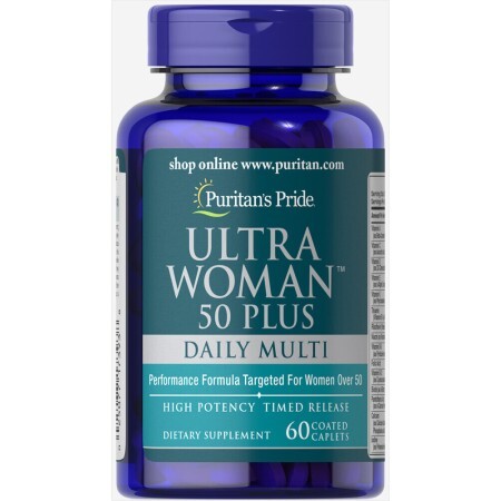 Мультивітаміни для жінок ультра 50+ Puritan's Pride Ultra Woman Multi-Vitamin каплети №60