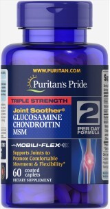 Глюкозамин хондроитин и МСМ Puritan&#39;s Pride каплеты №60