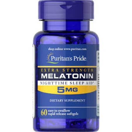 Мелатонин Puritan's Pride 5 мг гелевые капсулы №60