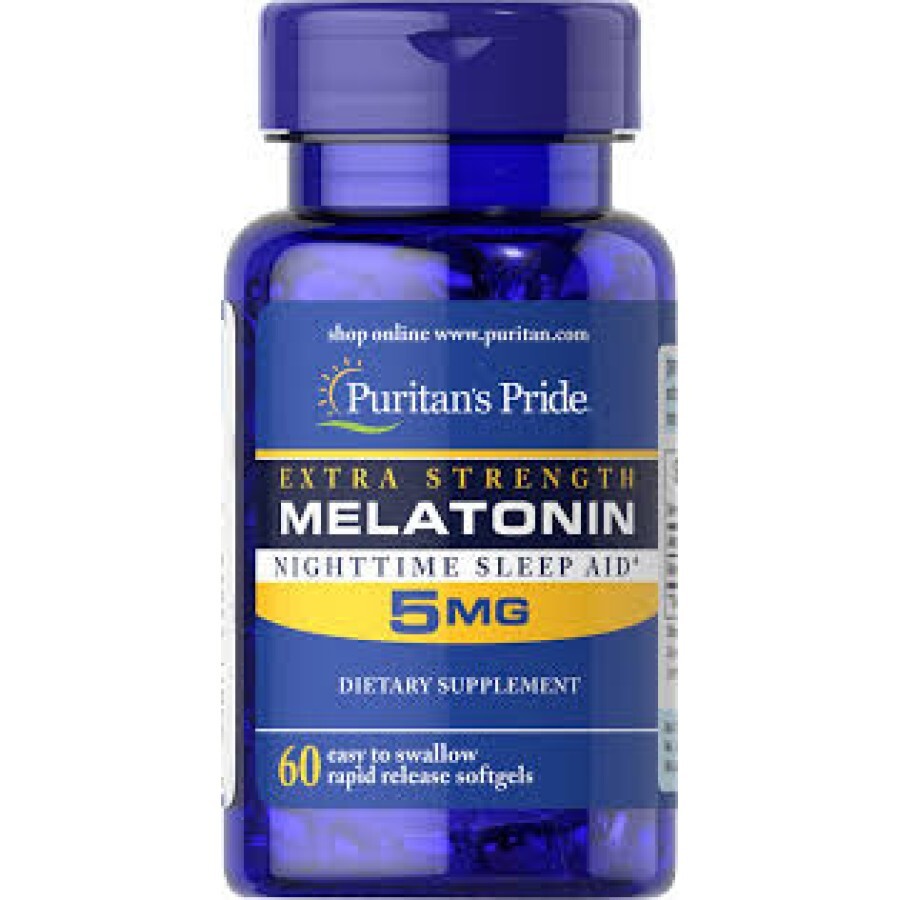 Мелатонин Puritan's Pride 5 мг гелевые капсулы №60: цены и характеристики