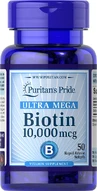 Біотин Puritan's Pride 10 000 мкг гелеві капсули №50