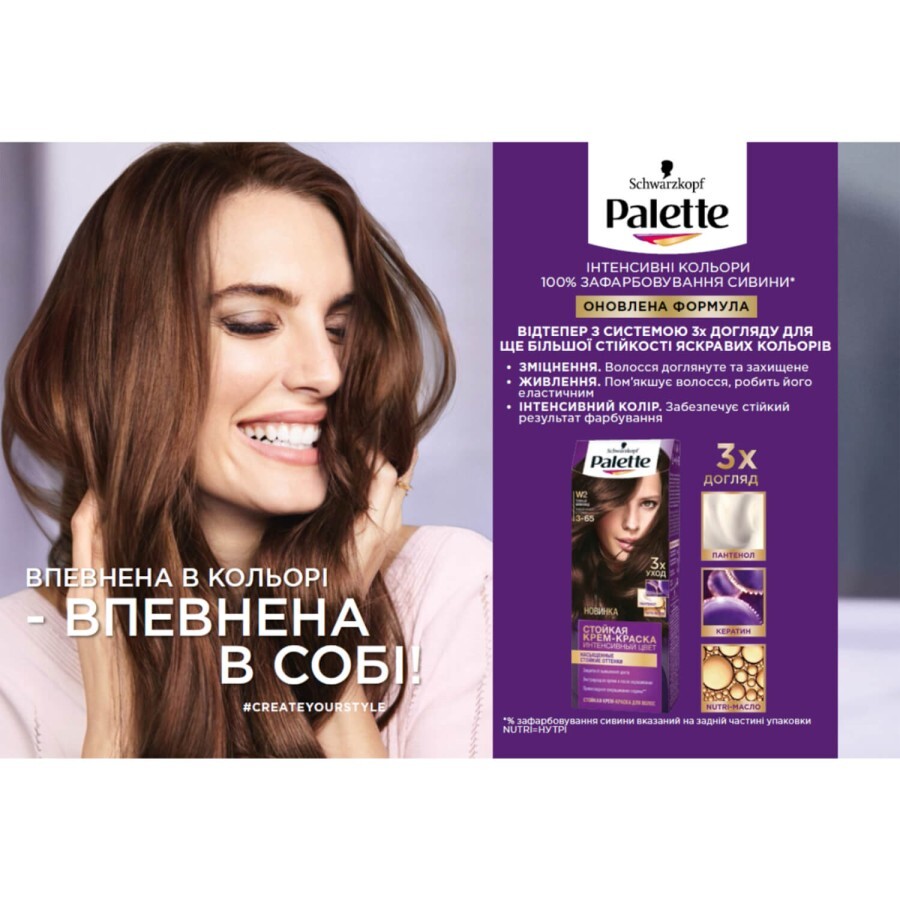 Фарба для волосся Palette N-2 (3-0) Темно-каштановий 110 мл: ціни та характеристики